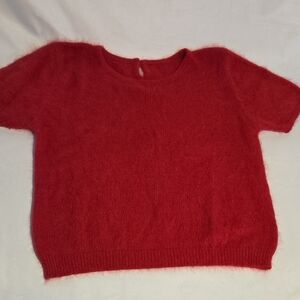 Vintage Red Silk/Angora Women's Sweater